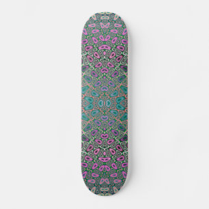 Skateboard Papillon Hologramme multicolore Fractal Abstrait
