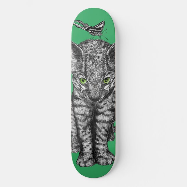 Skateboard Papillon Jungle Kitty (Recto)