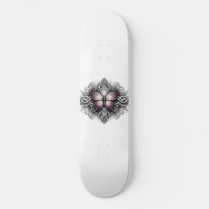 Skateboard Papillon mauve pâle