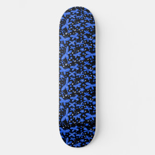 Skateboard Papillons bleus