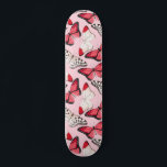 Skateboard Papillons Nature moderne Fille rose<br><div class="desc">Papillons Modern Nature Girly Pink Skateboard dispose d'un motif moderne coloré de jolis papillons sur un arrière - plan rose. Conçu par Evco Studio www.zazzle.com/store/evcostudio</div>