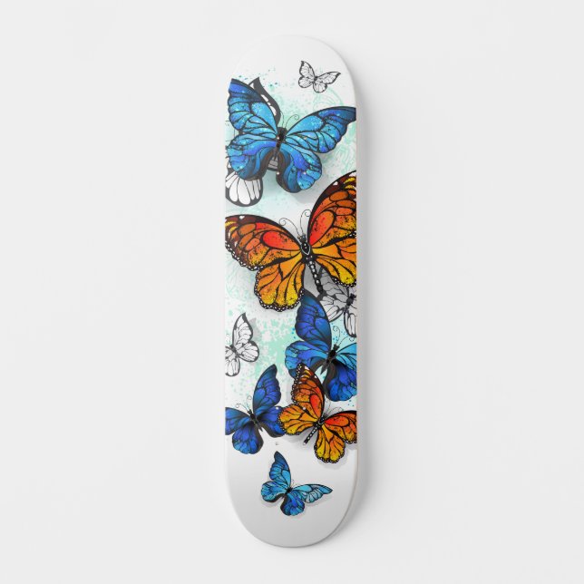 Skateboard Papillons volants Morpho et Monarch (Recto)