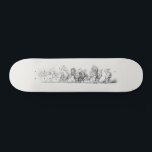 Skateboard Parade des animaux antiques<br><div class="desc">Animaux sur la parade peinture antique</div>