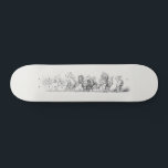 Skateboard Parade des animaux antiques<br><div class="desc">Animaux sur la parade peinture antique</div>