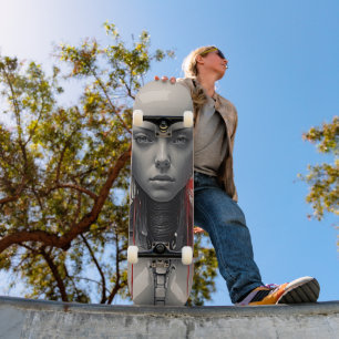 Skateboard Paranoïaque Android Girl Futuristic