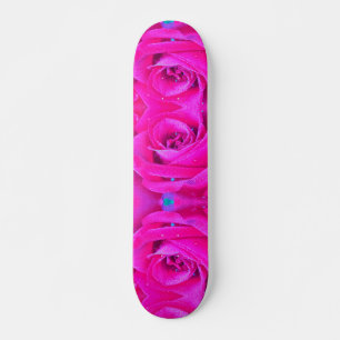 Skateboard Parfait Crimson rouge et bleu clair Rose détails