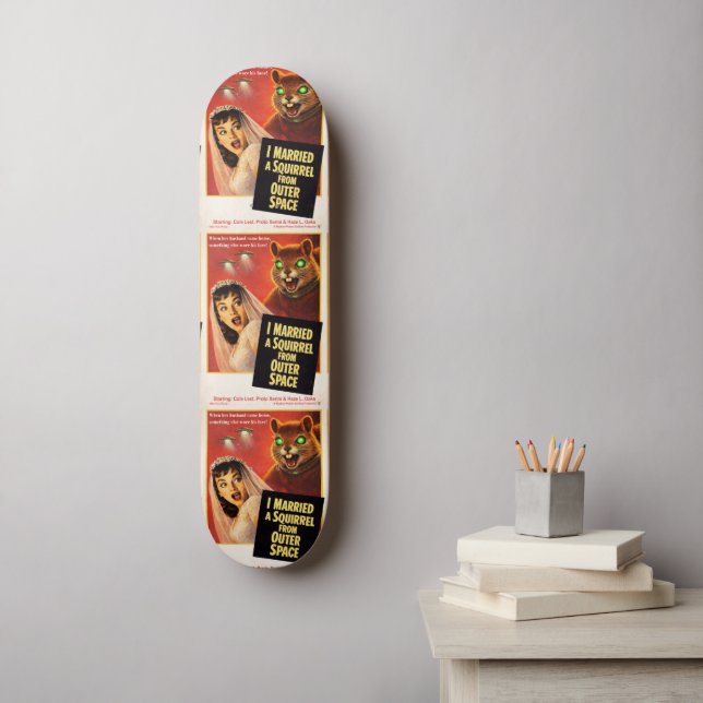 Skateboard Parodie d'écureuil de l'espace extra-atmosphérique (Art mural)