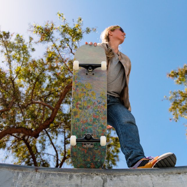 Skateboard Parterres de fleurs à Vétheuil, paysage impression (Extérieur 1)