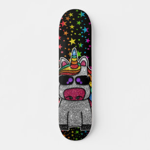 Skateboard Parties scintillant arc-en-ciel Unicorn Stars Spar