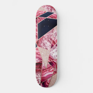 Skateboard Parties scintillant de la marine rose Agencement d