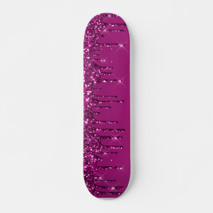 Skateboard Parties scintillant de séchage rose foncé