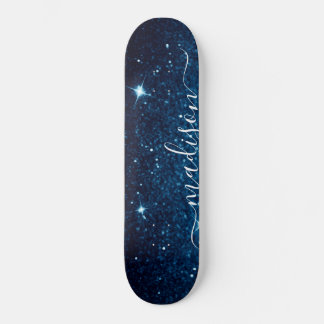 Skateboard Parties scintillant d'étincelle bleu marine Person