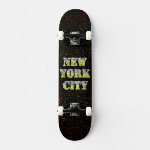 Skateboard Parties scintillant d'or Silver de New York