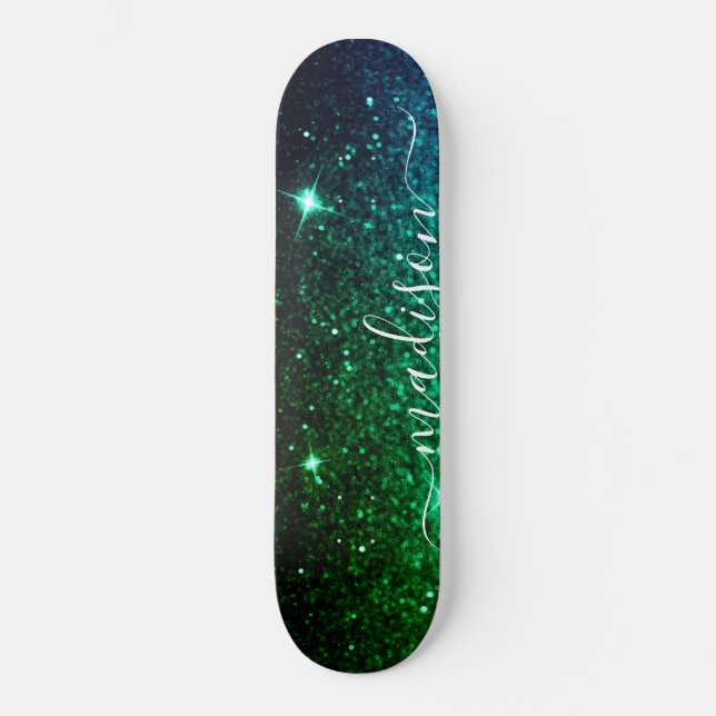 Skateboard Parties scintillant Emerald Green Sparkle personna (Recto)