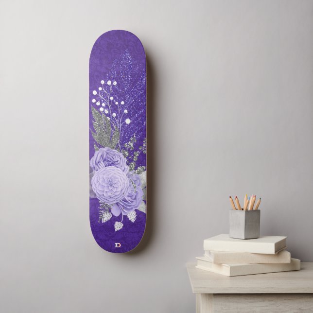 Skateboard Parties scintillant et mauve Roses Dd Marque (Art mural)