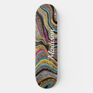 Skateboard Parties scintillant étincelante girly marbre art g