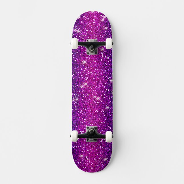 Skateboard Parties scintillant Étincelles Purple Pink Texture (Recto)