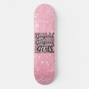 Skateboard Parties scintillant filles magnifiques doodle