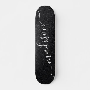 Skateboard Parties scintillant noire Shimmer Personnalisé Nom