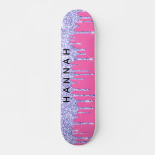 Skateboard Parties scintillant Purple Drives Personnalisé Hot