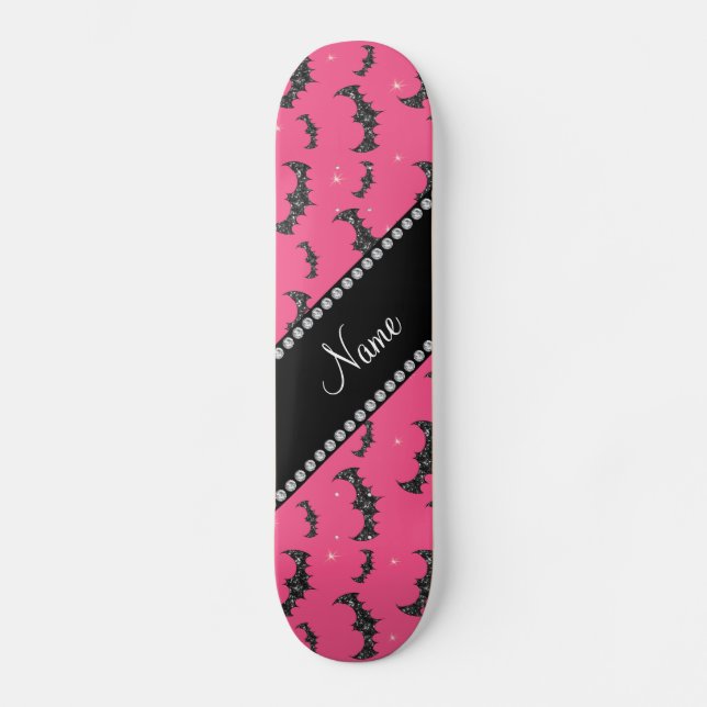 Skateboard parties scintillant rose de nom personnalisée (Recto)