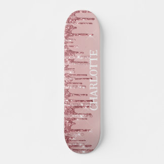 Skateboard Parties scintillant rose goutte