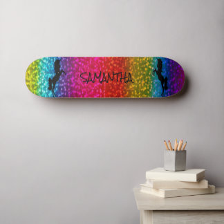 Skateboard Parties scintillant Unicorn