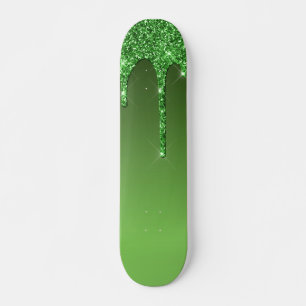 Skateboard Parties scintillant verte