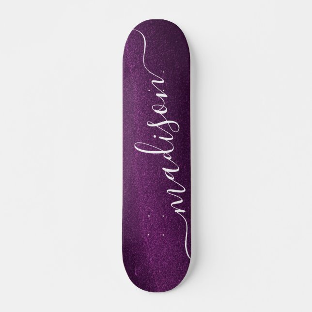 Skateboard Parties scintillant violet Shimmer Personnalisé No (Devant)
