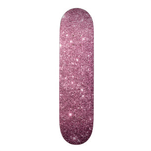 Skateboard Parties scintillantes girly de Bourgogne d'abrég