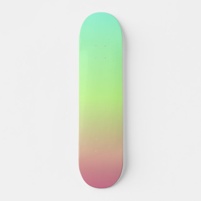Skateboard pastel aqua green, rose gradient colors blur (Devant)