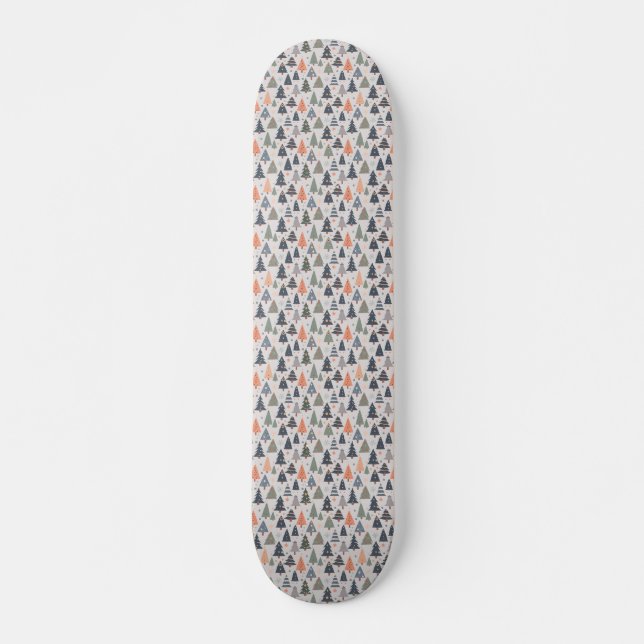Skateboard Pastel Color Christmas Tree Motif (Devant)