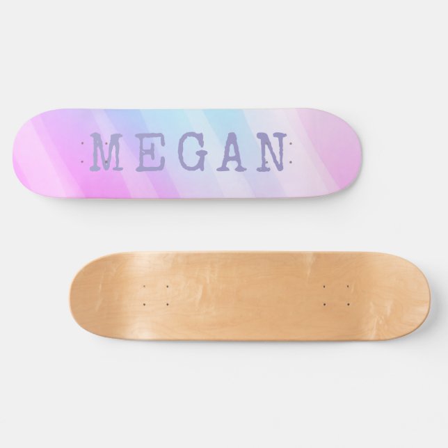 Skateboard Pastel Custom Board Option to add Trucks & Wheels (Horz)
