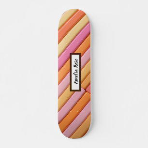 Skateboard Pastel personnalisé Abstrait géométrique