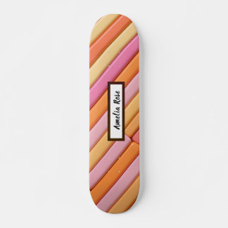 Skateboard Pastel personnalisé Abstrait géométrique