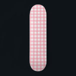 Skateboard Pastel Pink Cottagecore En vichy Chèques<br><div class="desc">Cottagecore rose En vichy design esthétique tendance</div>