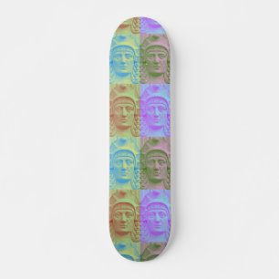 Skateboard Pastel Pop Art Déco Tête De Patinage Planche De Pa