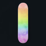 Skateboard Pastel rainbow trendy ombre watercolor gradient<br><div class="desc">Pastel rainbow trendy ombre watercolor gradient</div>