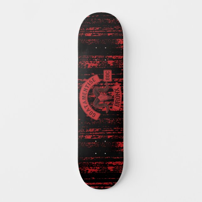 Skateboard Patch Biker Rouge Goatamentise (Recto)