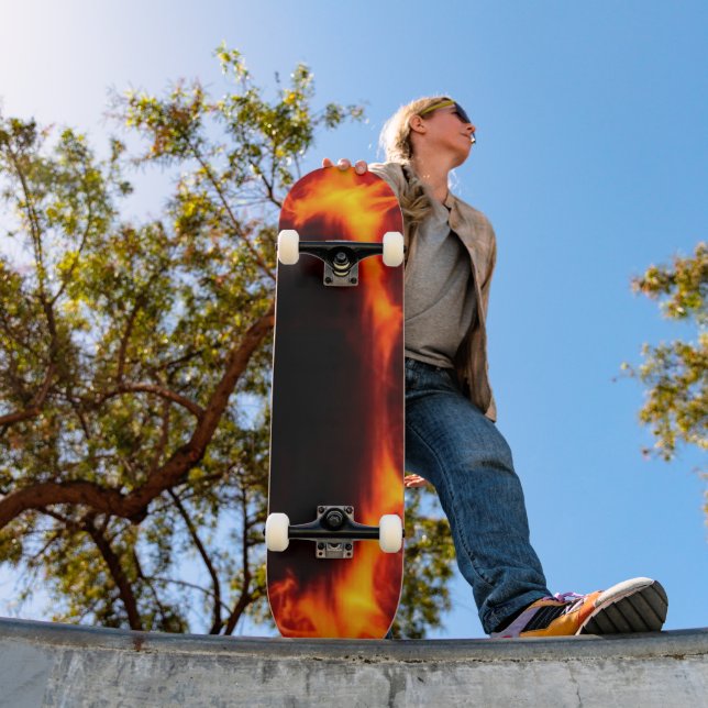 Skateboard Patinage à flammes (Extérieur 1)