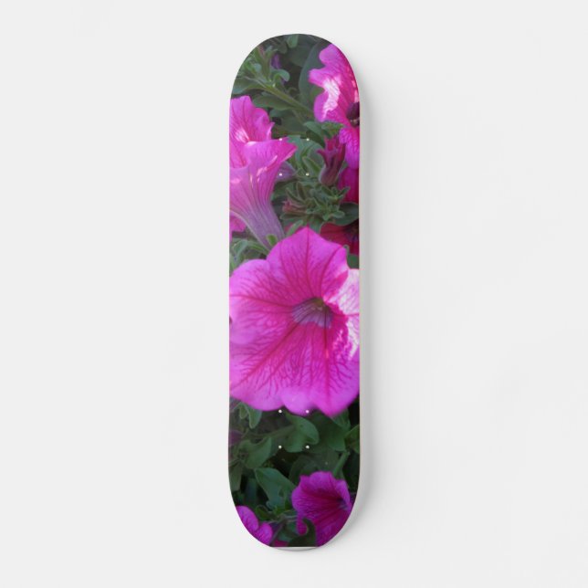 Skateboard Patinage à fleurs roses (Recto)