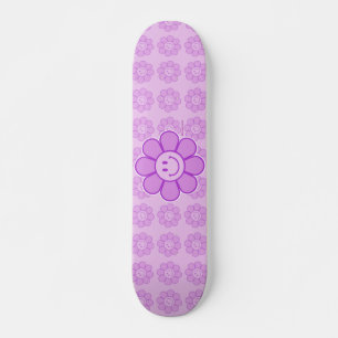 Skateboard Patinage à fleurs violettes