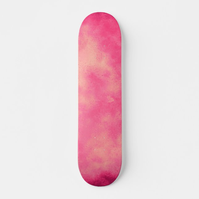 Skateboard Patinage à nuages de sable rose (Devant)