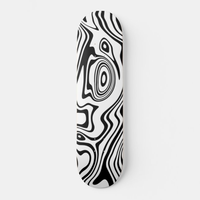 Skateboard Patinage à rayures blanches noires Choisir des cou (Recto)