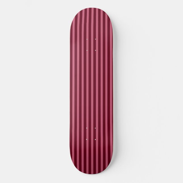 Skateboard Patinage à rayures rose et framboise (Recto)
