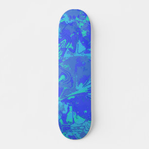 Skateboard Patinage Abstrait Blue Motif