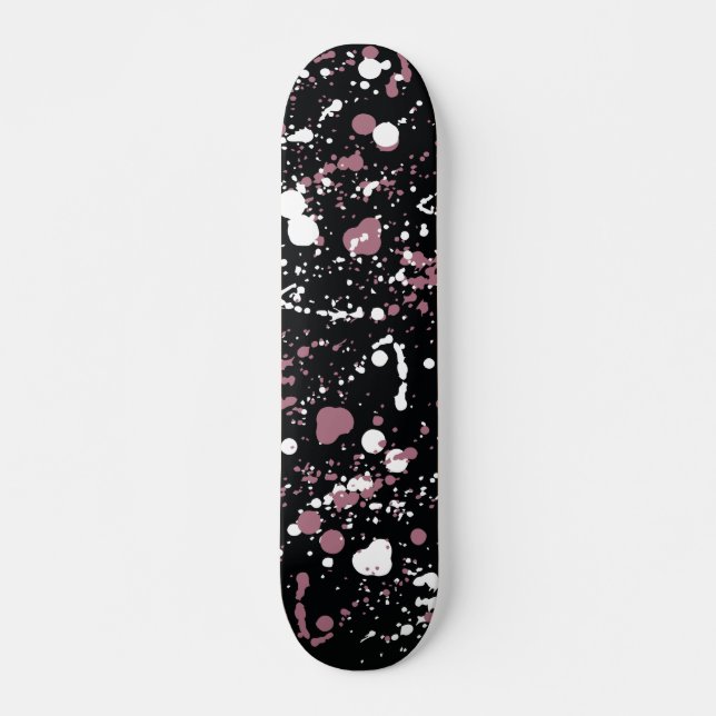 Skateboard Patinage Abstrait noir blanc Motif (Devant)