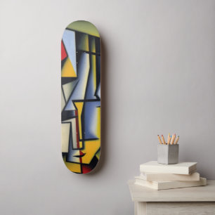 Skateboard Patinage Abstrait Portrait Cubiste