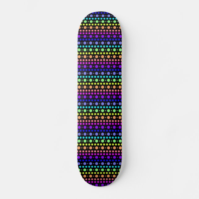 Skateboard Patinage Arc-en-ciel des points (Recto)