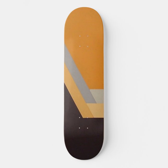 Skateboard Patinage ART DECO (tangerine) (Recto)